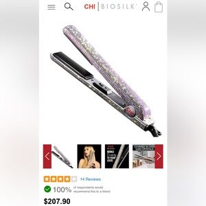 CHI rhinestone bedazzled straightener hair tool
